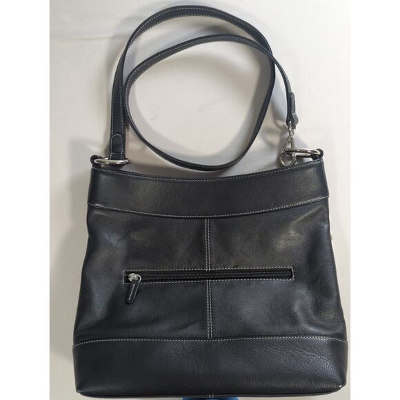 Overland Leather & Cowhide Crossbody Saddle Bag Black/White Boho Western - Picture 11 of 14